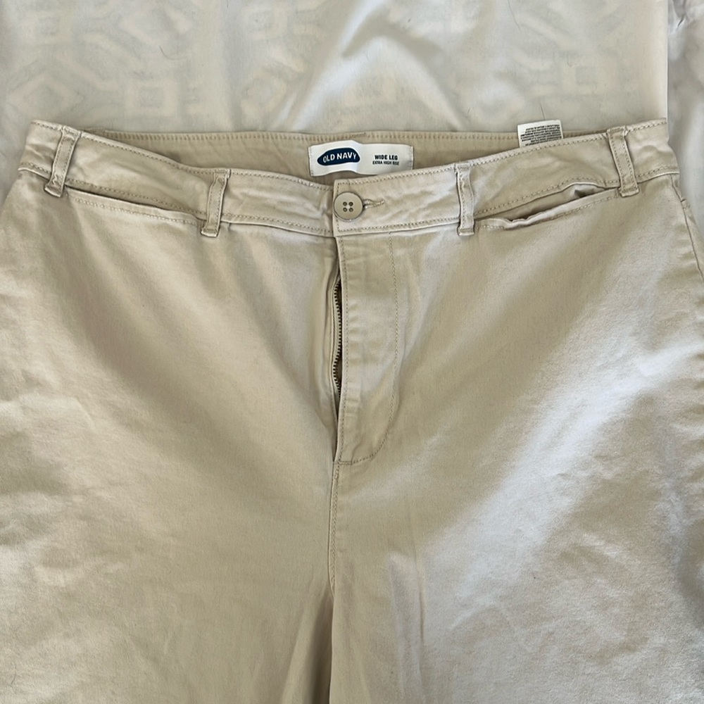 Old Navy Wide Leg Cream Pants